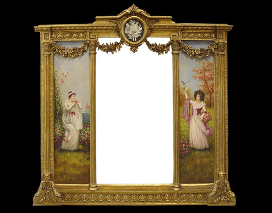 Barock Spiegel Gold B. 152,5 cm x H.146,4 cm - Barock Wandspiegel