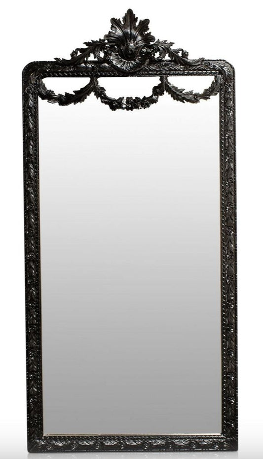 Barock Spiegel Schwarz 120 x H. 242 cm - Barock Wandspiegel