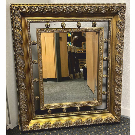 Barock Spiegel Antik Gold H. 87 cm - Barockstil Möbel