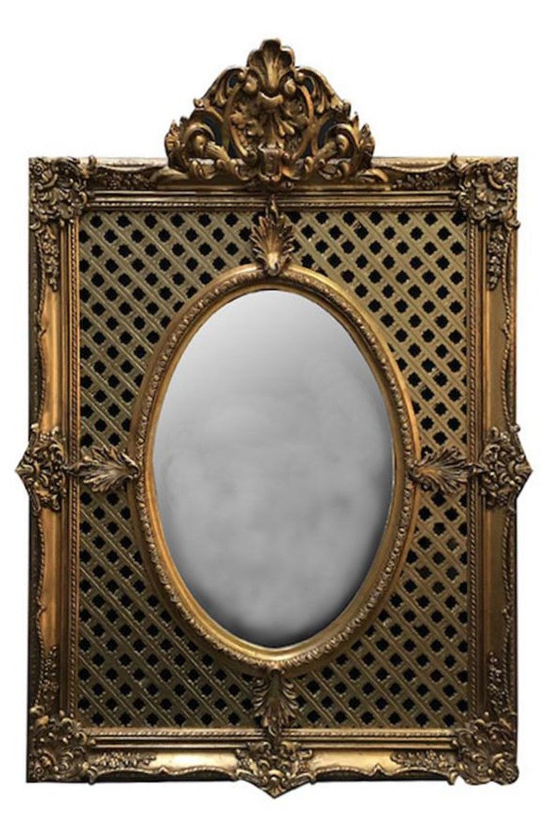 Barock Spiegel Antik Gold - Wandspiegel Antikstil 80 x 60 cm - Barock Einrichtung