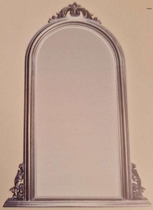 Barock Spiegel Silber - Handgefertigter Wandspiegel im Barockstil - Barock Wohnzimmer Spiegel - Barock Garderoben Spiegel - Barock Möbel