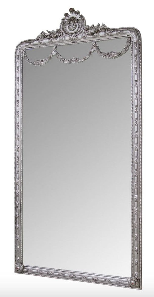 Barock Spiegel Silber 120 x H. 242 cm - Barock Wandspiegel