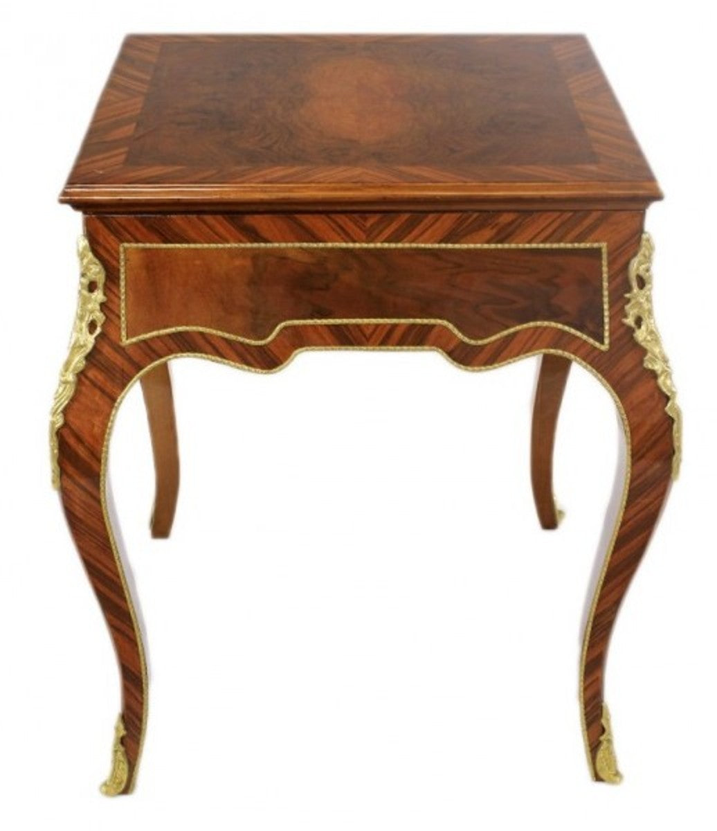 Art Deco Spieltisch Schach / Backgammon Tisch Mahagoni Braun L 60 x B 60 x H 71 cm - Möbel Antik Stil Barock