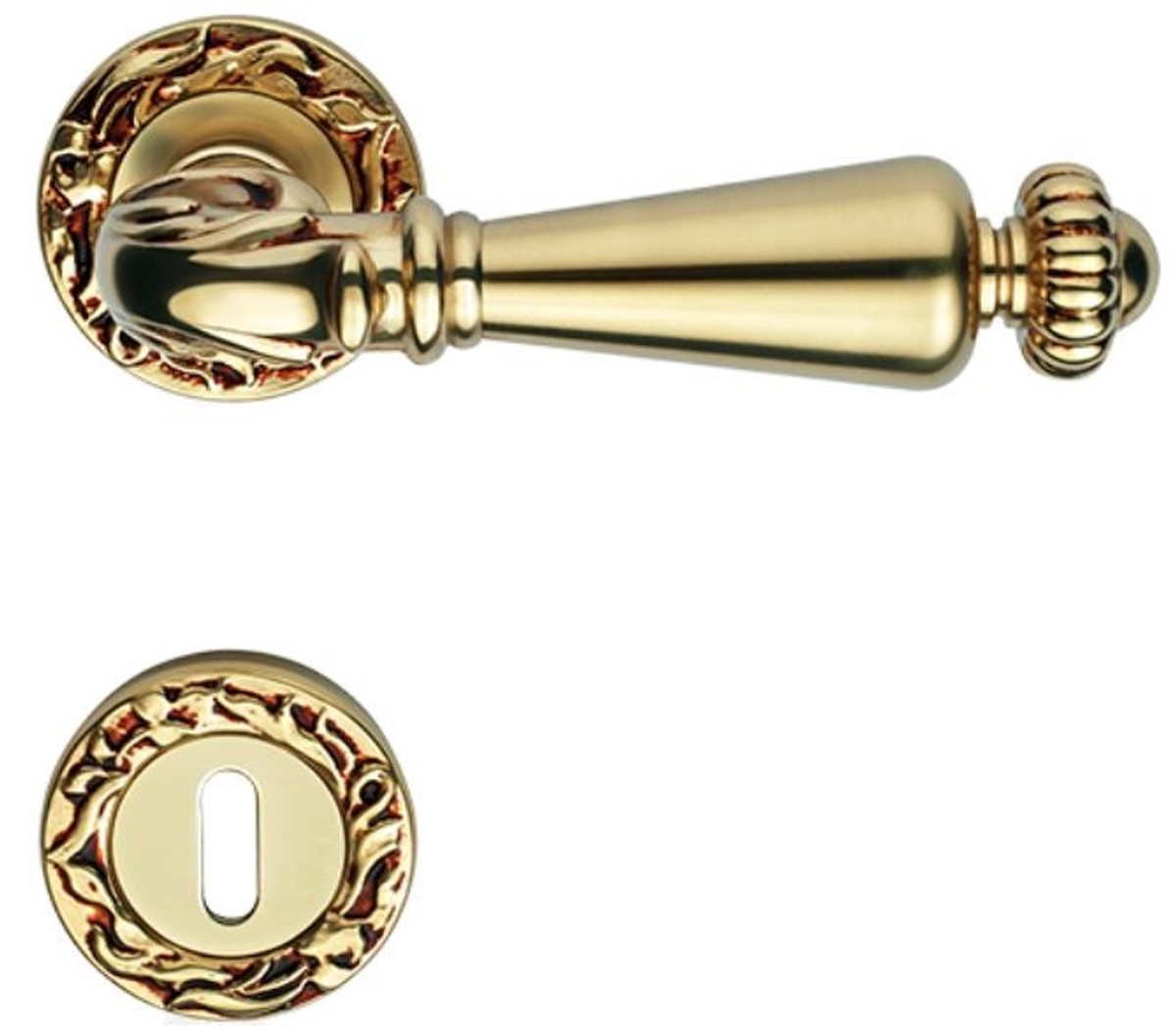 Barock Türgriff Set Französisches Gold 14,2 x H. 5,3 cm - Barockmöbel