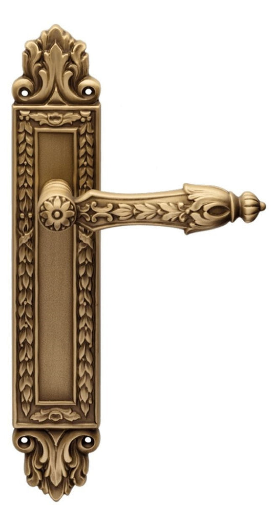 Barock Türklinken Set Messing Patiniert 15,9 x H. 32,2 cm - Luxus Qualität Made in Italy