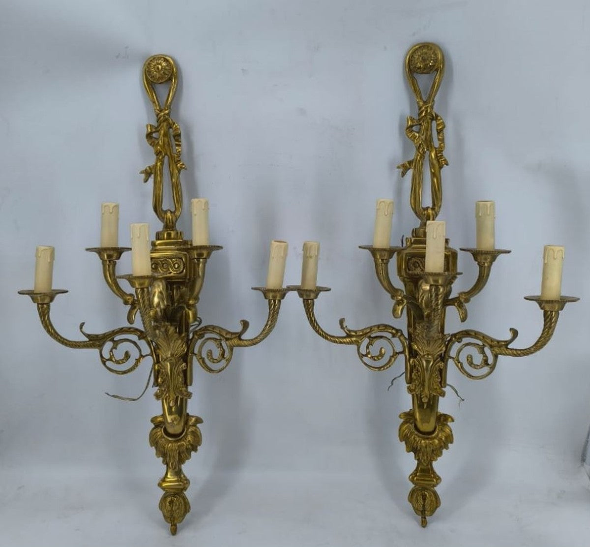 Barock Wandleuchten Set Gold H. 86 cm - Barock Wanddeko