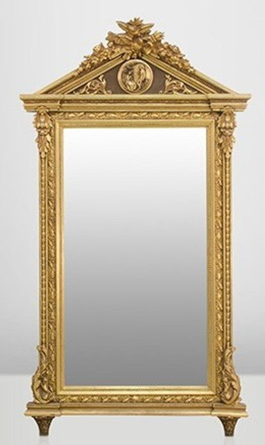 Barock Wand Spiegel Gold H 204 cm B 113 cm - Edel & Prunkvoll