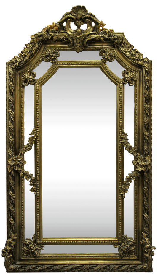 Barock Wandspiegel Gold 115 x H. 215 cm - Prunkvoller Barock Spiegel mit wunderschönen Verzierungen - Möbel im Barockstil