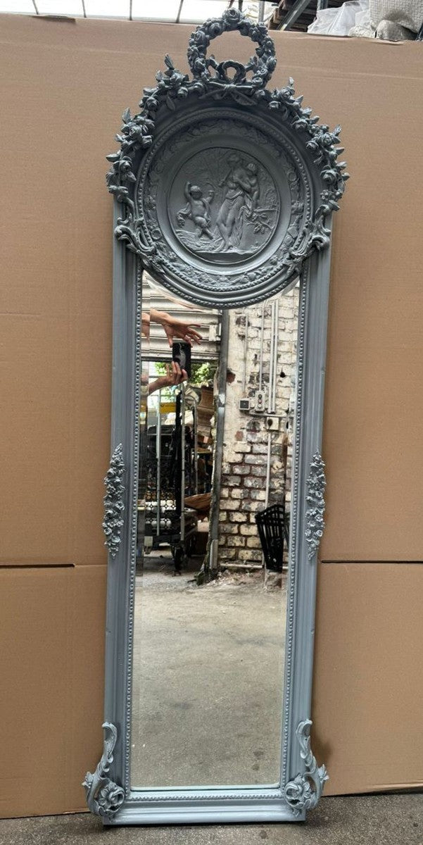 Barock Spiegel Grau - Barockstil Wandspiegel - Barock Möbel