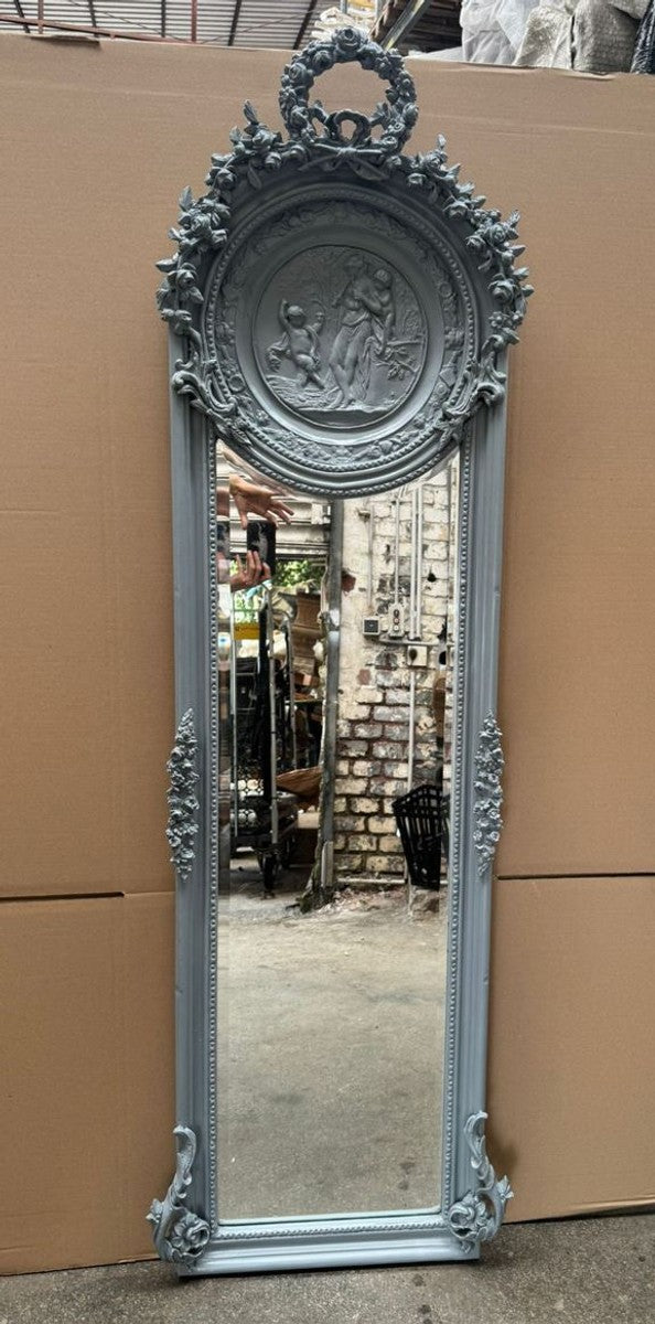Barock Spiegel Grau - Barockstil Wandspiegel - Barock Möbel