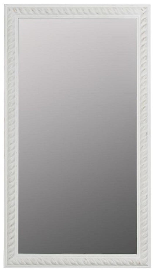 Barock Wohnzimmer Wandspiegel Antik Weiß / Gold 72 x H. 132 cm - Barockmöbel