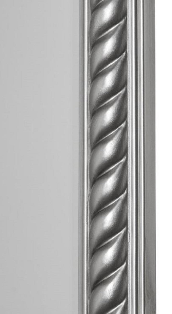 Barock Wohnzimmer Spiegel / Wandspiegel Antik Silber 72 x H. 132 cm - Barockmöbel