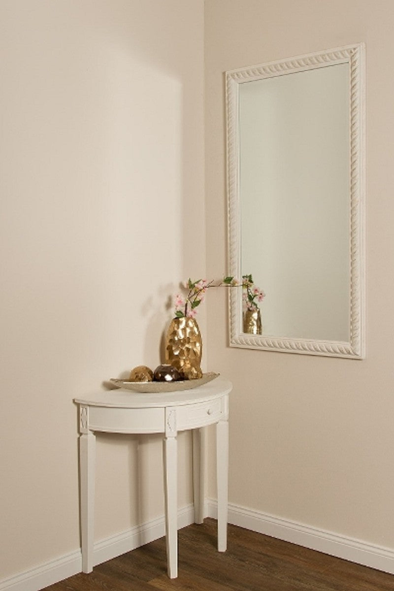 Barock Wohnzimmer Wandspiegel Antik Weiß / Gold 72 x H. 132 cm - Barockmöbel
