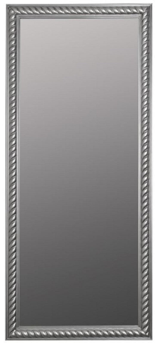 Barock Wohnzimmer Wandspiegel Antik Silber 72 x H. 162 cm - Handgefertigter Spiegel im Barockstil