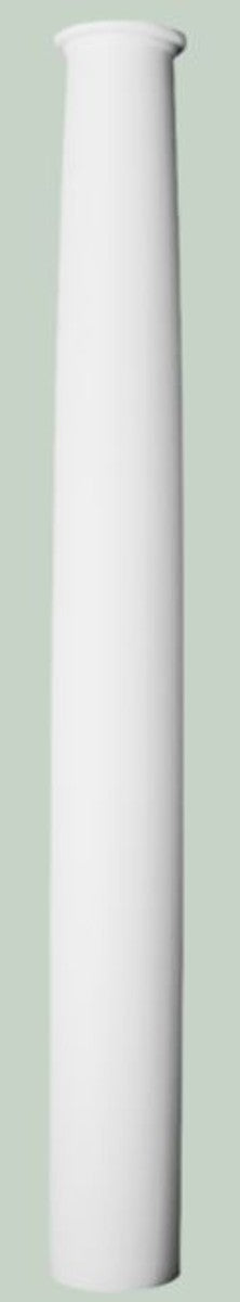 Barock Zierelement Wanddeko Säule Weiß Ø 22 x H. 202 cm - Runde Deko Säule im Barockstil