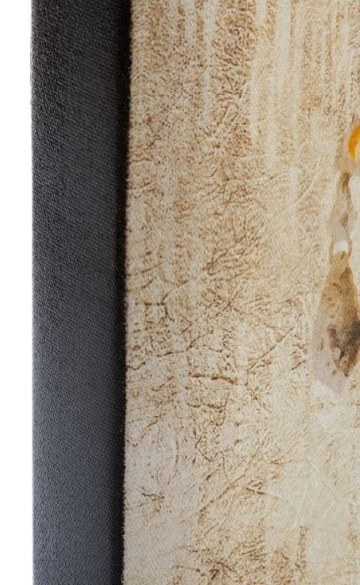 Barock Ölgemälde Kronleuchter Mehrfarbig 80 x H. 80 cm - Prachtvolles Ölbild