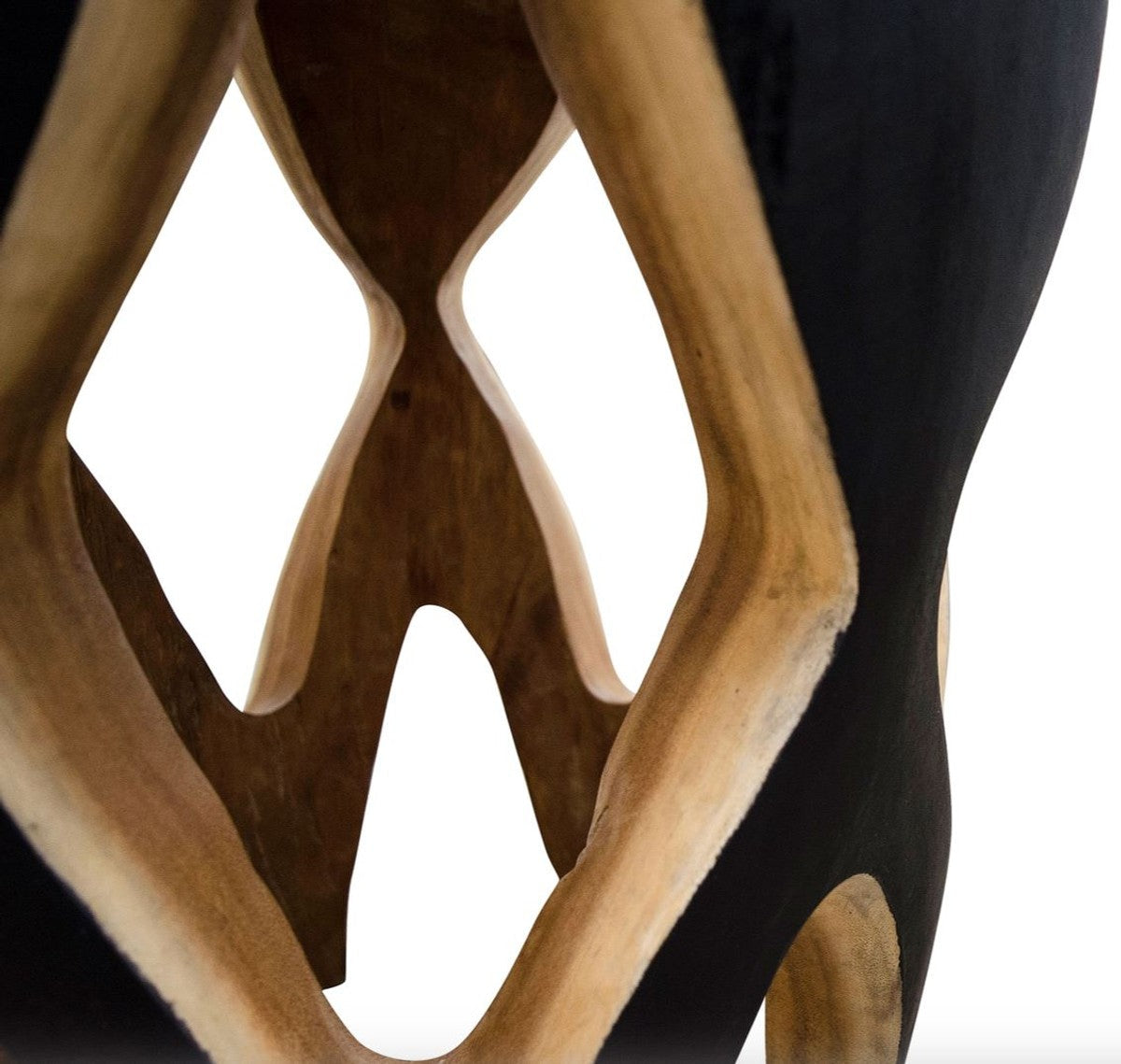 Beistelltisch Schwarz / Naturfarben 40 x H. 54,5 cm - Wohnzimmermöbel