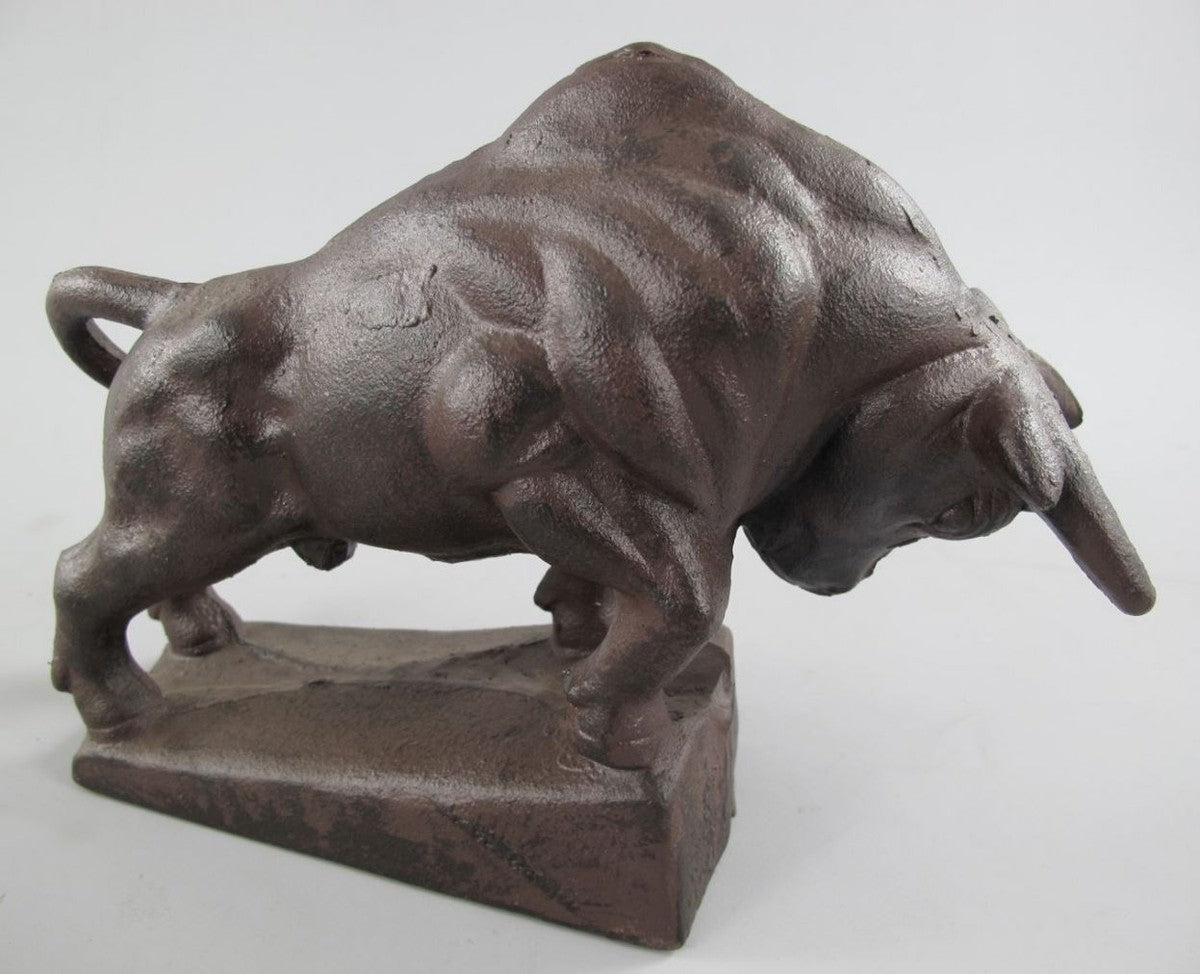 Metall Deko Figur Stier Braun 27 cm - Schreibtisch Dekofigur