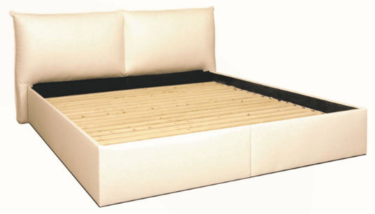 Bett Weiß - Echtleder Schlafzimmermöbel