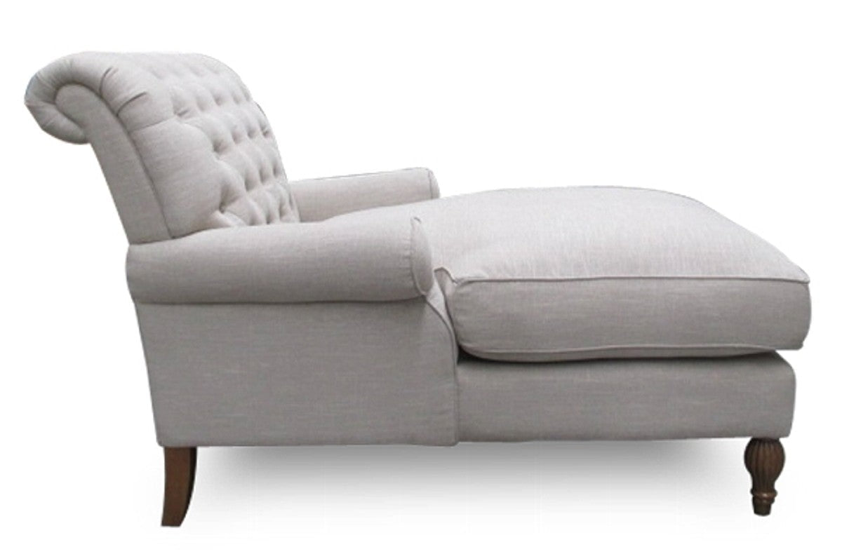 Chesterfield Lounge Sessel Naturfarben 93 x 149 x H. 94 cm - Luxus Wohnzimmer Relax Sessel