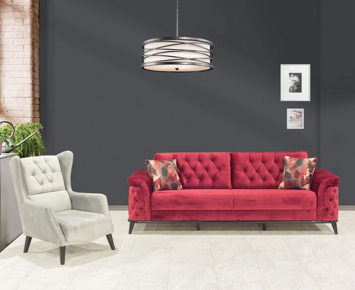 Chesterfield Ohrensessel Grau / Schwarz 80 x 80 x H. 90 cm - Moderner Wohnzimmer Sessel - Chesterfield Wohnzimmer Möbel