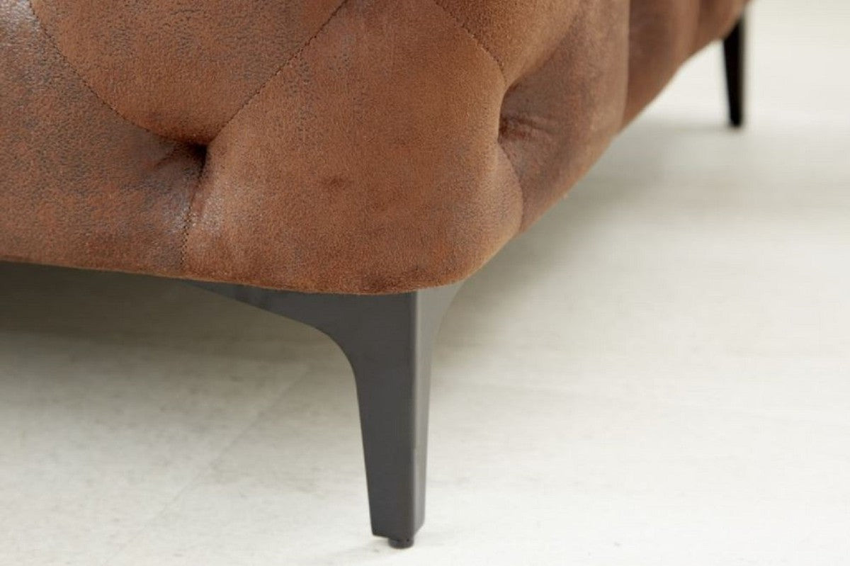 Chesterfield Wohnzimmer Sofa Antik Braun 240 x 97 x H. 73 cm - Chesterfield Wohnzimmer Möbel