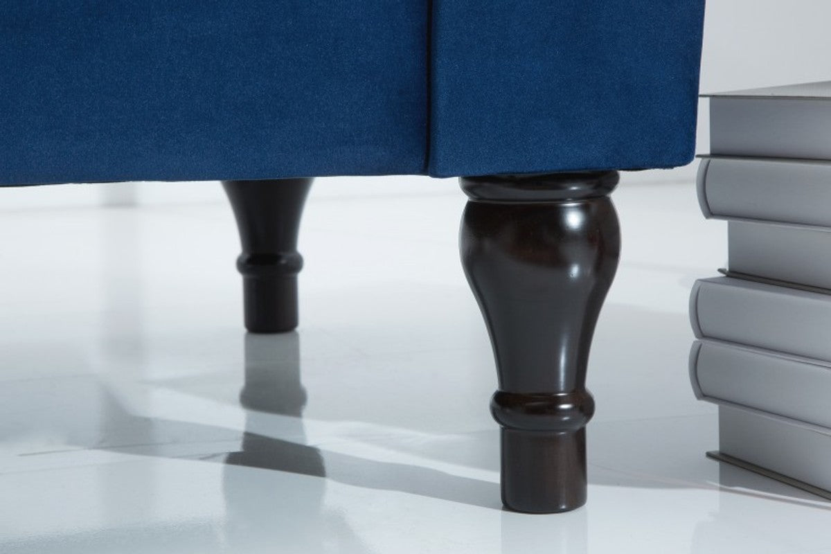 Chesterfield Sofa in Blau 225 x 90 x H. 79 cm - Designer Chesterfield Sofa