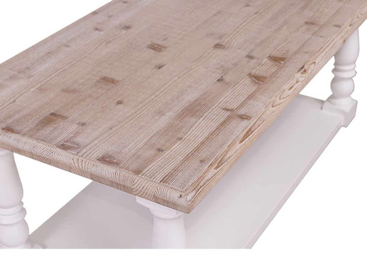 Landhausstil Couchtisch 120 x 60 x H. 45 cm - Landhausstil Möbel