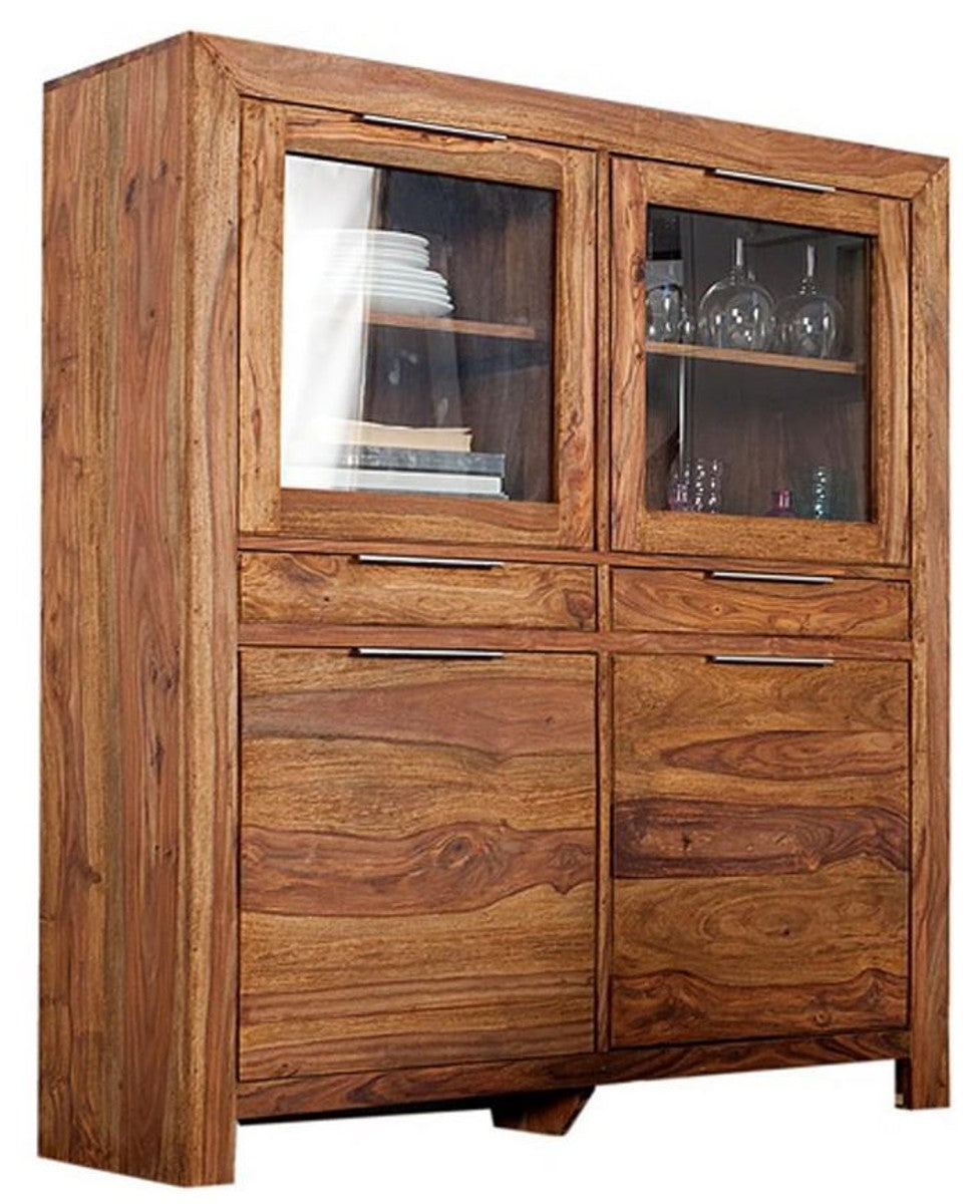 Esszimmer Schrank mit 4 Türen und 2 Schubladen Braun 120 x 35 x H. 140 cm