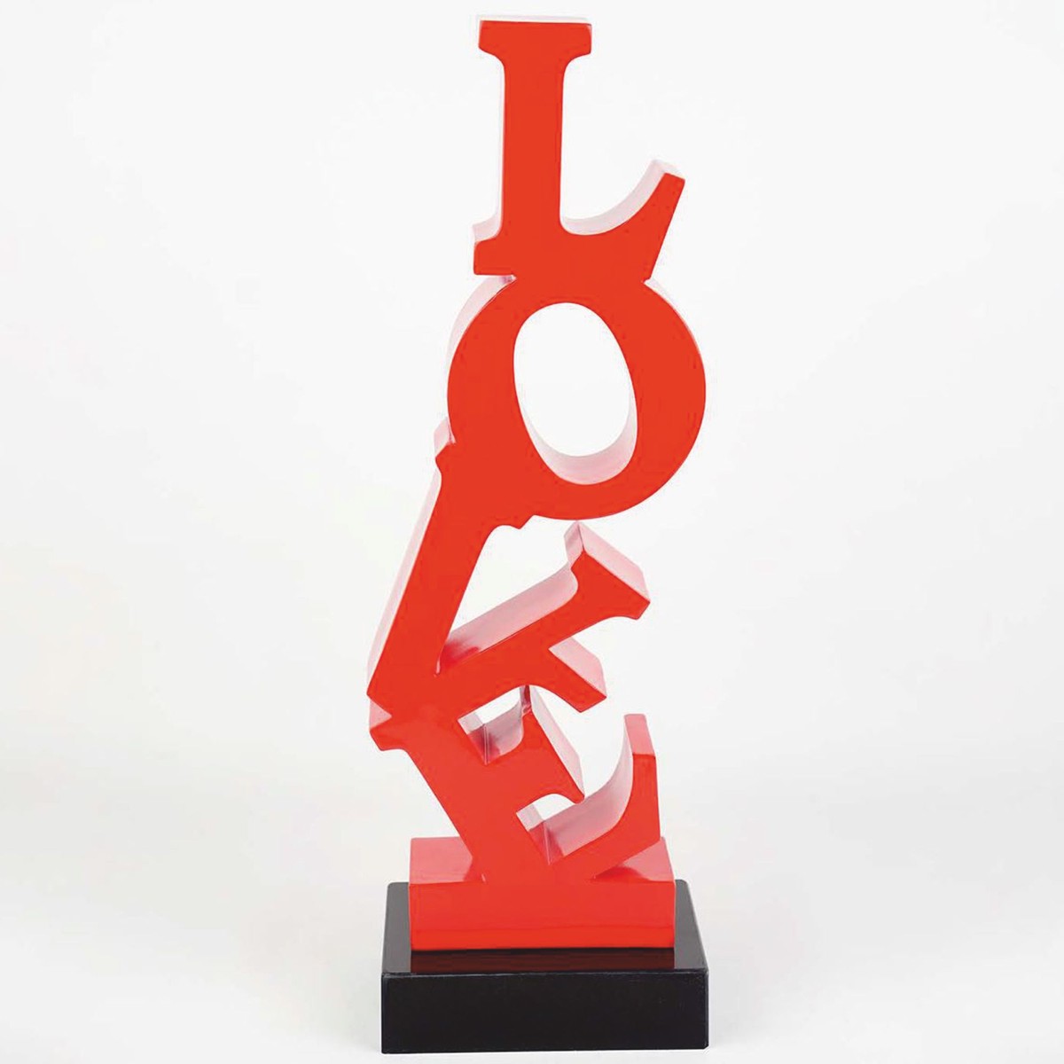 Deko Love Skulptur Rot / Schwarz H. 60 cm - Wohnzimmer & Schreibtisch Deko