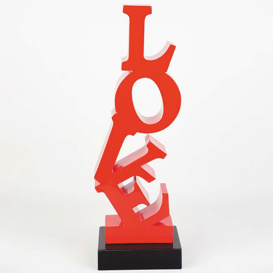 Deko Love Skulptur Rot / Schwarz H. 60 cm - Wohnzimmer & Schreibtisch Deko