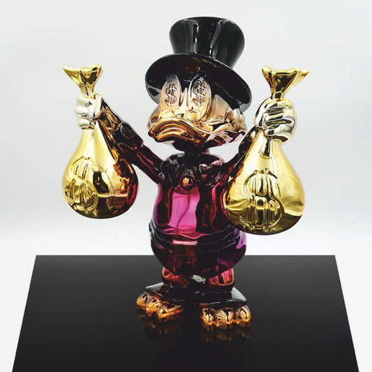 Deko Figur Ente Bunt Chrom H. 45 cm - Wohnzimmer & Garten Deko