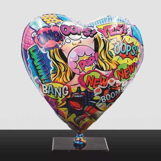 Deko Luftballon in Herzform Bunt H. 30 cm - Deko Skulpturen