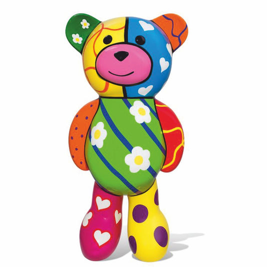Deko Figur Teddybär Bunt H. 46 cm - Deko Figuren
