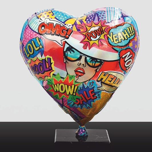 Deko Luftballon in Herzform Bunt H. 30 cm - Wohnzimmer Deko