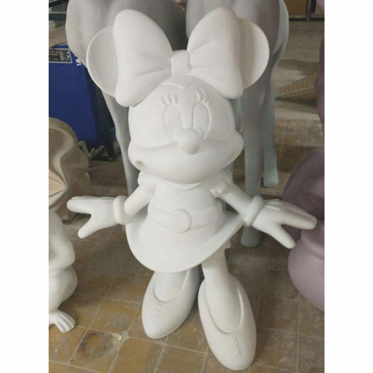 Deko Skulptur Weiß H. 110 cm - Große Cartoon Deko Figur