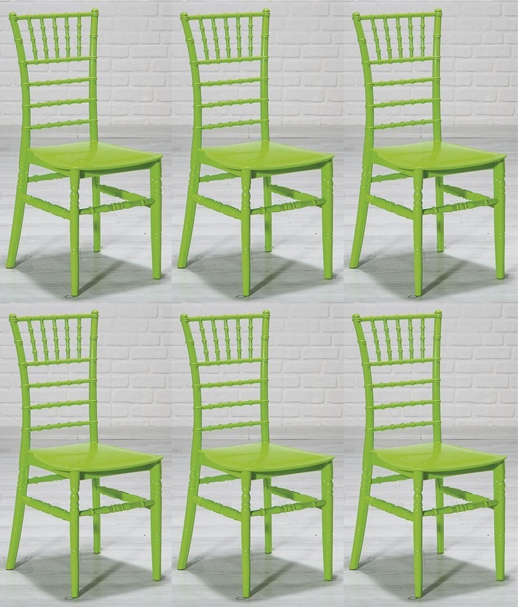 Designer Acryl Stuhl Set Grün 40 x 46 x H. 92,5 cm - Esszimmerstühle - Acryl Esszimmer Möbel