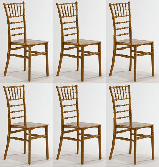 Designer Acryl Stuhl Set Gold 40 x 46 x H. 92,5 cm - Esszimmerstühle - Acryl Esszimmer Möbel