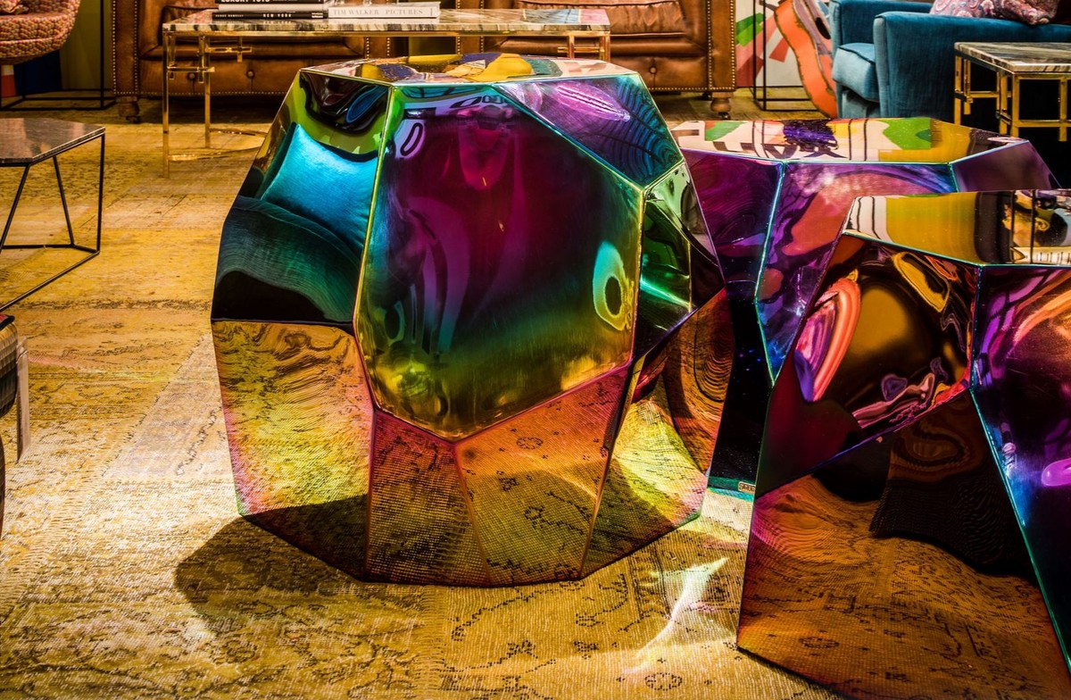 Designer Beistelltisch Titan 65 x 50 x H. 60 cm - Designer Kollektion