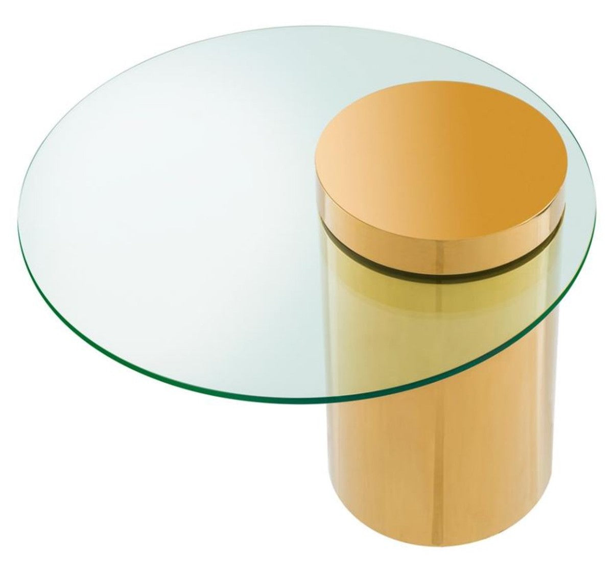 Designer Beistelltisch Gold 65 x H. 51 cm - Luxus Möbel