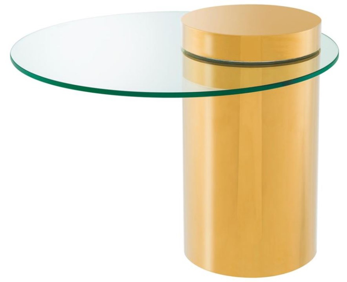 Designer Beistelltisch Gold 65 x H. 51 cm - Luxus Möbel