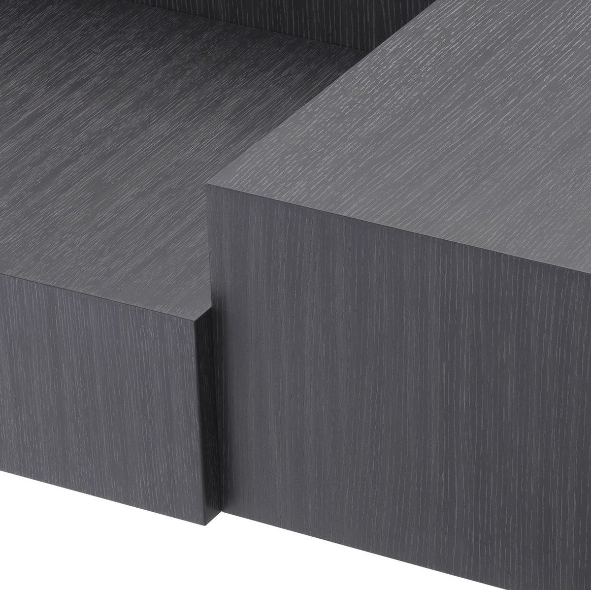 Luxus Wohnzimmer Couchtisch Grau 112 x 112 x H. 40 cm - Wohnzimmertisch mit 3 verschiedenen Tischhöhen - Luxus Möbel