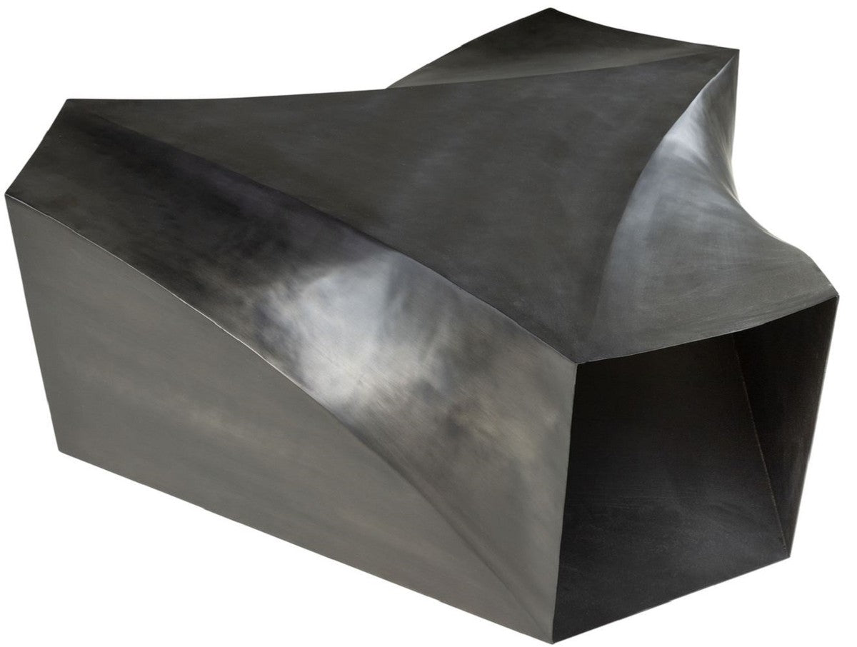 Designer Stahl Couchtisch Dunkelgrau 107 x 120 x H. 41 cm - Wohnzimmertisch - Designer Wohnzimmer Möbel