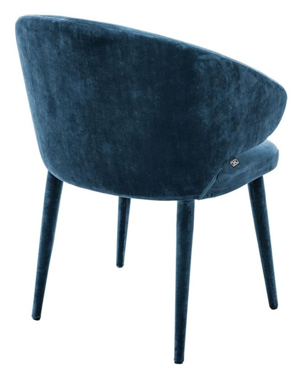Designer Esszimmerstuhl Blau 62 x 55 x H. 79 cm - Luxus Möbel
