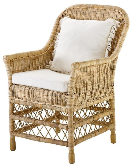 Designer Esszimmerstuhl mit Armlehnen naturfarbig - Hotel Kollektion