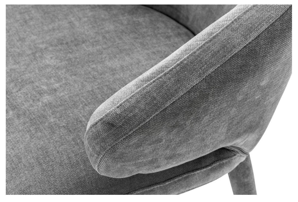 Designer Esszimmerstuhl Grau 62 x 55 x H. 79 cm - Luxus Möbel