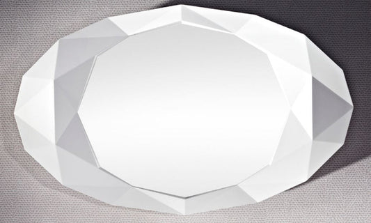 Designer Hotel Spiegel Mattweiß 93 x H. 152 cm - Hotel Möbel