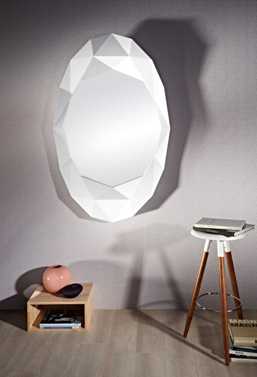 Designer Hotel Spiegel Mattweiß 93 x H. 152 cm - Hotel Möbel