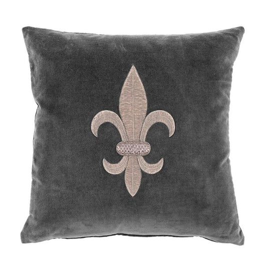 Wohnzimmer Zierkissen Grau / Silber 50 x 50 cm - Luxus Kissen