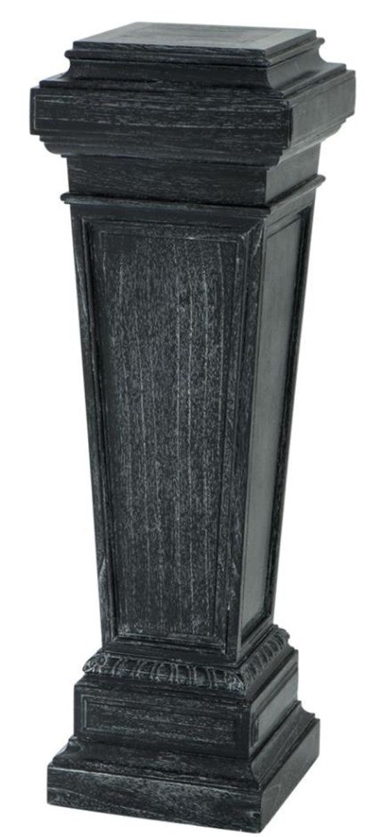 Designer Säule / Beistelltisch 38 x 38 x H. 114 cm - Luxus Möbel Grau